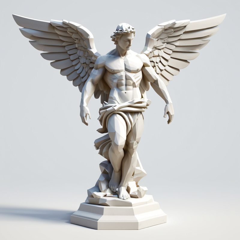 Anjo com asas Misterioso