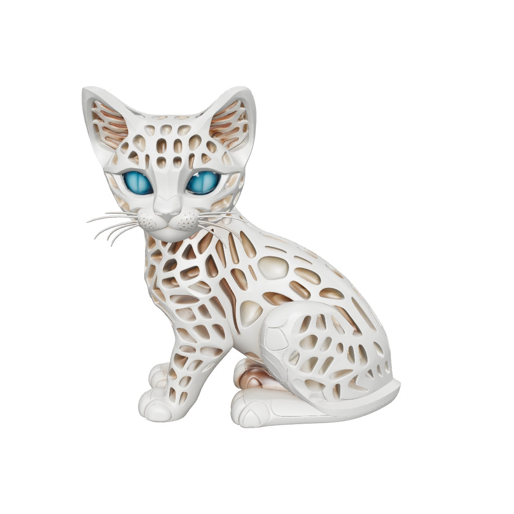 Gatinho efeito voronoi -  Decoração